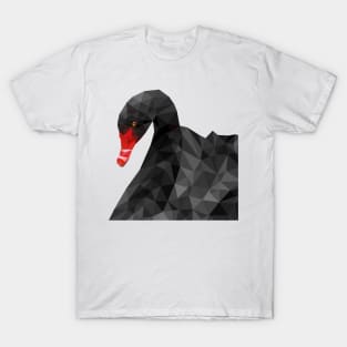 Geometric Black Swan T-Shirt